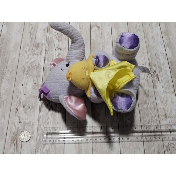 Fisher Price Winnie Pooh Heffalump Elephant Plush 8" Purple Stuffed Animal Toy - Picture 3 of 8
